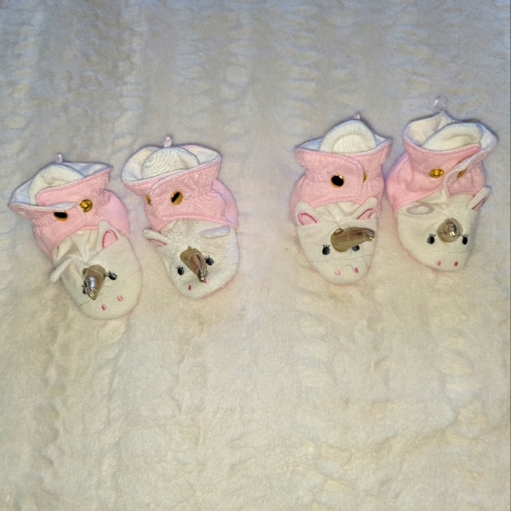 Two Pair of Target Unicorn Baby Shoes
